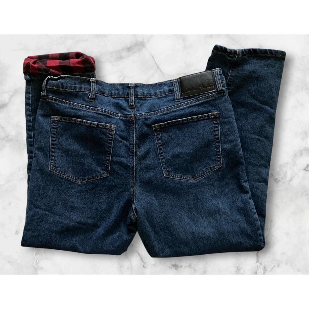 Eddie Bauer Lined Jeans Men’s 38 x 32 Straight Leg Dark Wash - Picture 4 of 6